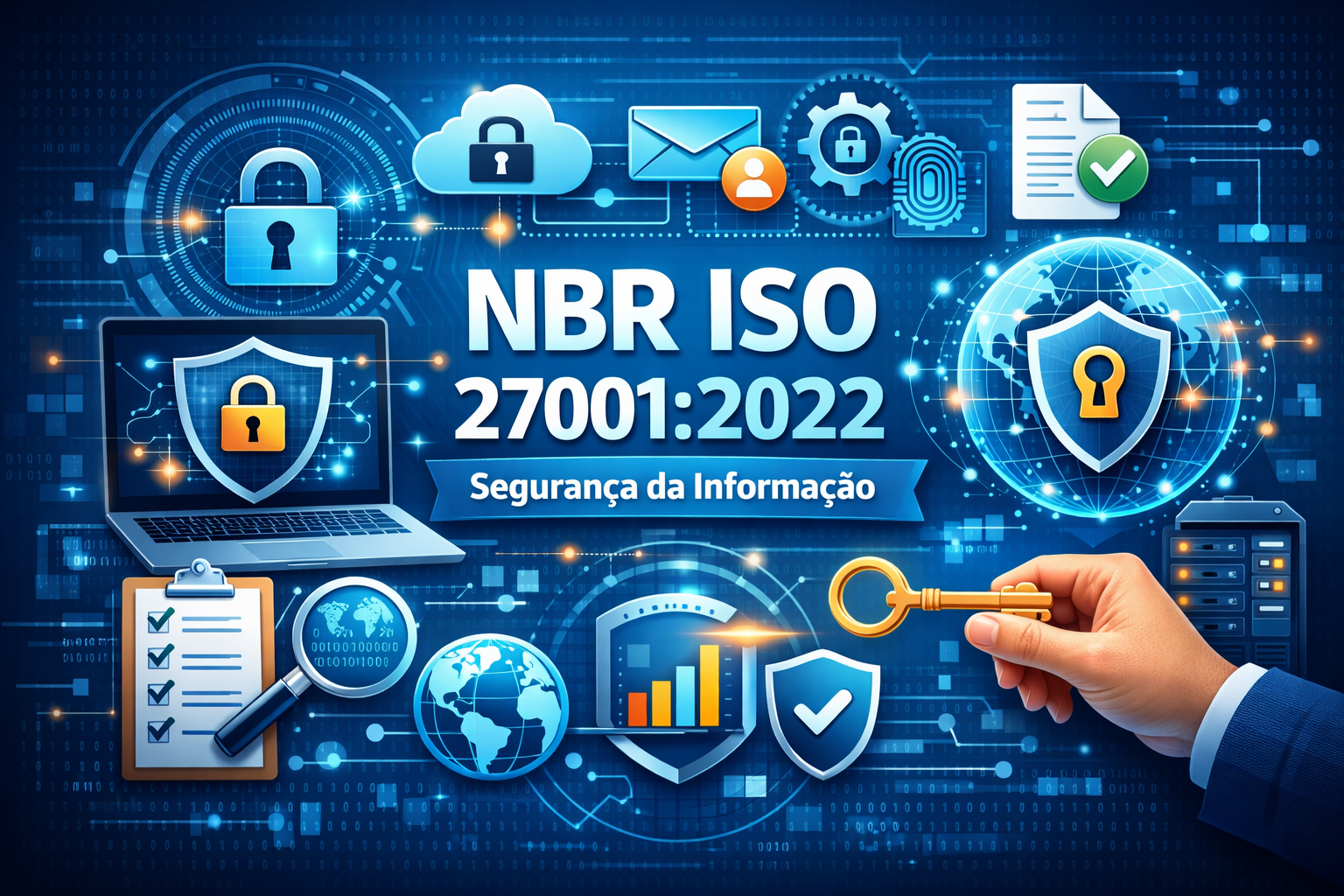 Capa do curso Curso de interpretação de requisitos da NBR ISO IEC 27001:2022